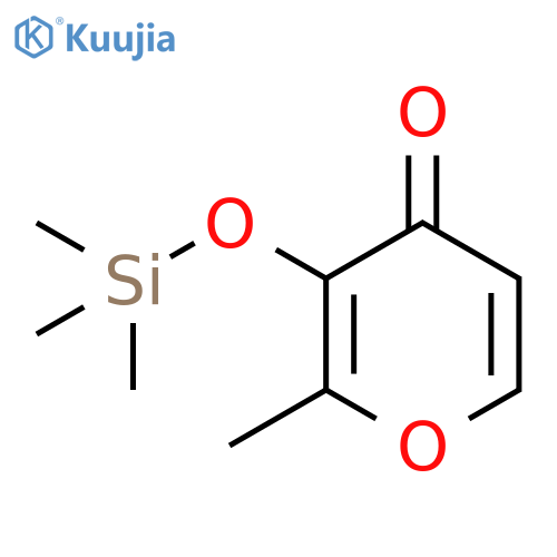 4H-Pyran-4-one, 2-methyl-3-[(trimethylsilyl)oxy]- structure