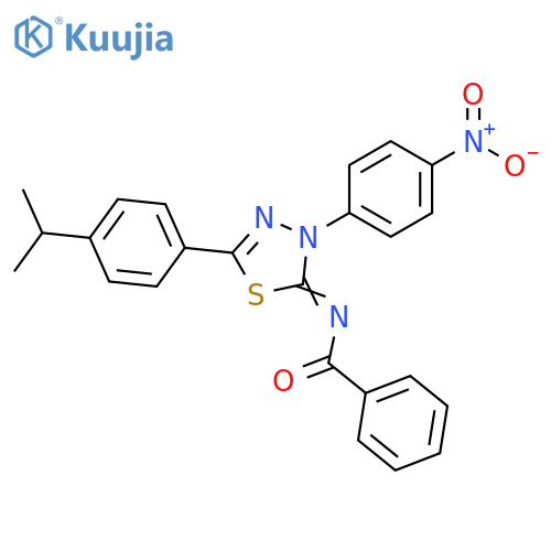 Benzamide,N-[5-[4-(1-methylethyl)phenyl]-3-(4-nitrophenyl)-1,3,4-thiadiazol-2(3H)-ylidene]- structure