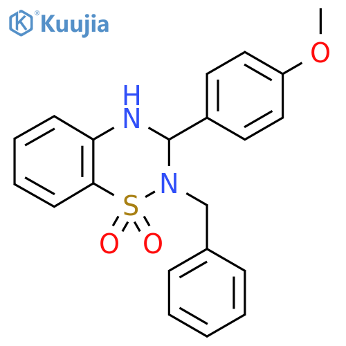 2-(4-Methoxyphenyl)-3-benzyl-1,2,3-trihydro-4-thiaquinazoline-4,4-dione structure