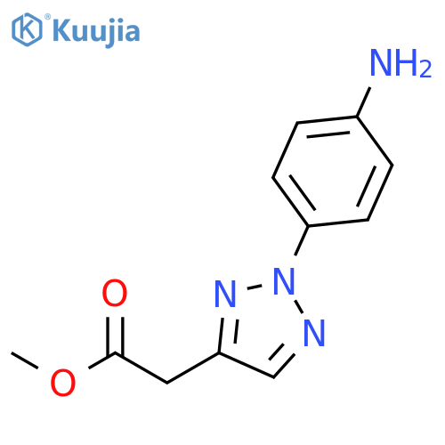 2H-1,2,3-Triazole-4-acetic acid, 2-(4-aminophenyl)-, methyl ester structure