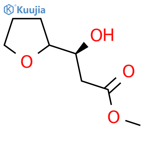 methyl (3S)-3-hydroxy-3-(oxolan-2-yl)propanoate structure
