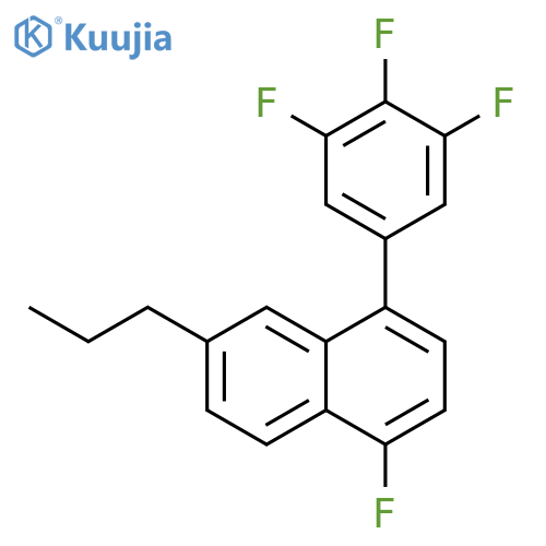 Naphthalene, 1-fluoro-6-propyl-4-(3,4,5-trifluorophenyl)- structure