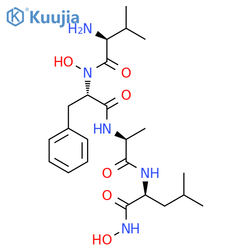 L-LEUCINAMIDE, L-VALYL-N-HYDROXY-L-PHENYLALANYL-L-ALANYL-N-HYDROXY- structure