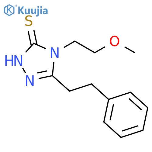 4-(2-methoxyethyl)-5-(2-phenylethyl)-4H-1,2,4-triazole-3-thiol structure