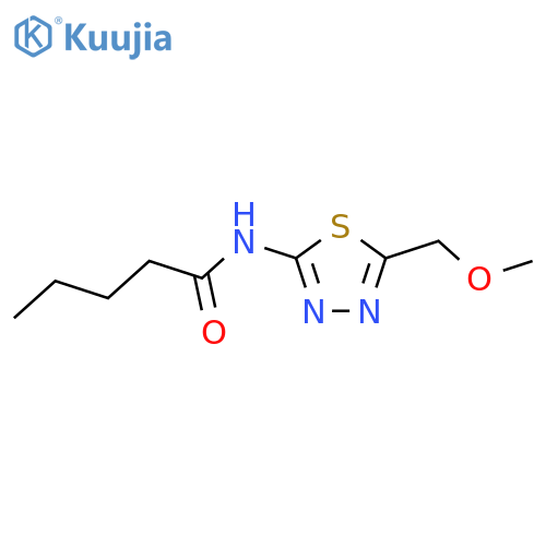 N-[5-(methoxymethyl)-1,3,4-thiadiazol-2-yl]pentanamide structure