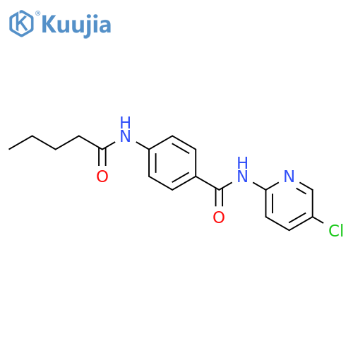N-(5-chloro-2-pyridinyl)-4-(pentanoylamino)benzamide structure
