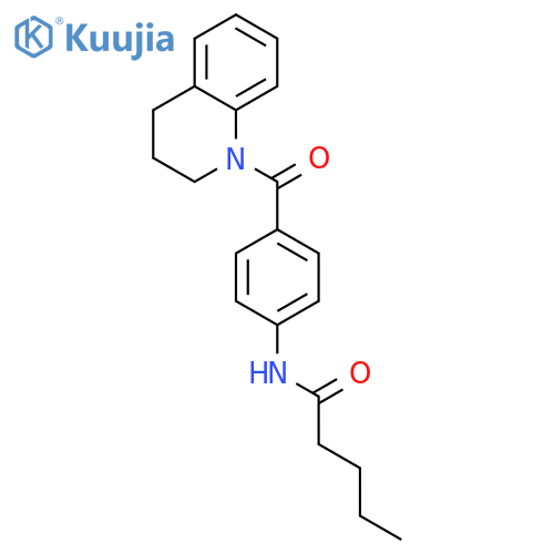 N-[4-(3,4-dihydro-1(2H)-quinolinylcarbonyl)phenyl]pentanamide structure