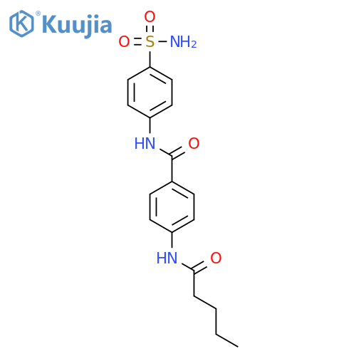 4-(pentanoylamino)-N-(4-sulfamoylphenyl)benzamide structure
