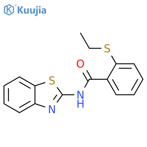 N-(1,3-benzothiazol-2-yl)-2-(ethylsulfanyl)benzamide structure