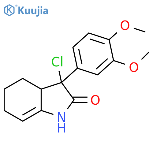 2H-Indol-2-one,3-chloro-3-(3,4-dimethoxyphenyl)-1,3,3a,4,5,6-hexahydro- structure