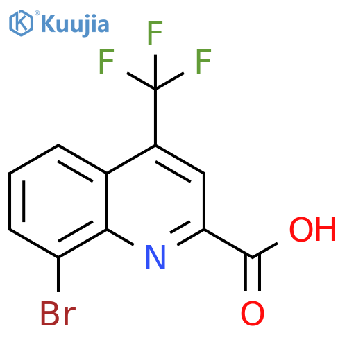 2-Quinolinecarboxylic acid, 8-bromo-4-(trifluoromethyl)- structure
