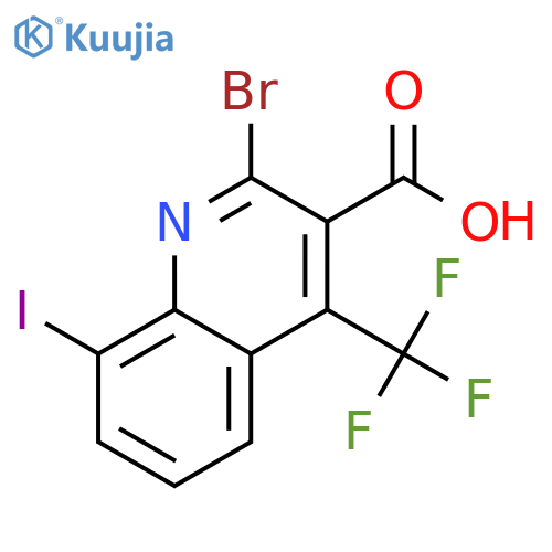 3-Quinolinecarboxylic acid, 2-bromo-8-iodo-4-(trifluoromethyl)- structure