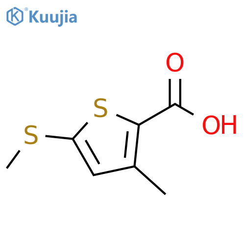 3-methyl-5-(methylsulfanyl)thiophene-2-carboxylic acid structure