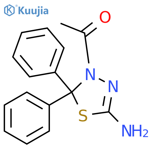 1,3,4-Thiadiazol-2-amine, 4-acetyl-4,5-dihydro-5,5-diphenyl- structure