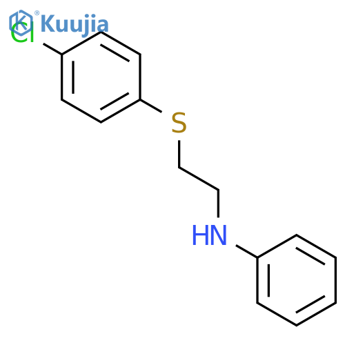 Benzenamine,N-[2-[(4-chlorophenyl)thio]ethyl]- structure
