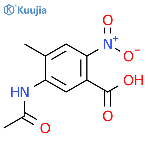 Benzoic acid,5-(acetylamino)-4-methyl-2-nitro- structure