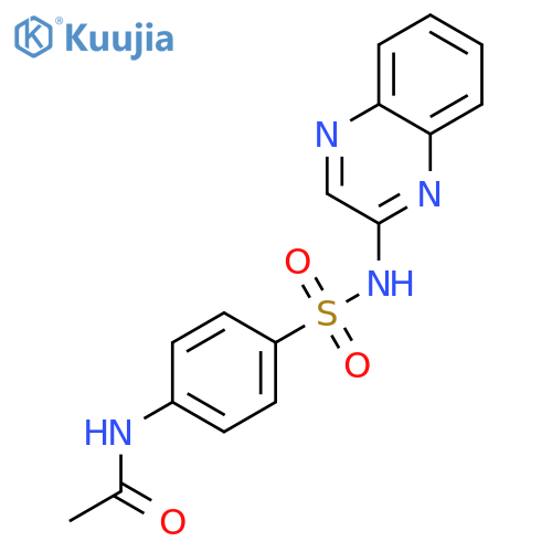 Acetamide,N-[4-[(2-quinoxalinylamino)sulfonyl]phenyl]- structure