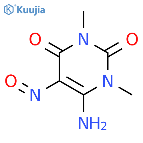4-Amino-1,3-dimethyl-5-nitrosouracil x-H2O structure