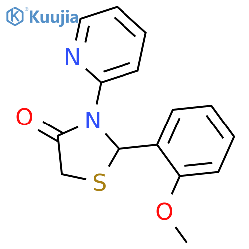 4-THIAZOLIDINONE, 2-(METHOXYPHENYL)-3-(2-PYRIDINYL)- structure