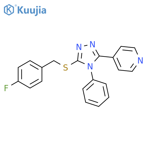 4-fluorobenzyl 4-phenyl-5-(4-pyridinyl)-4H-1,2,4-triazol-3-yl sulfide structure