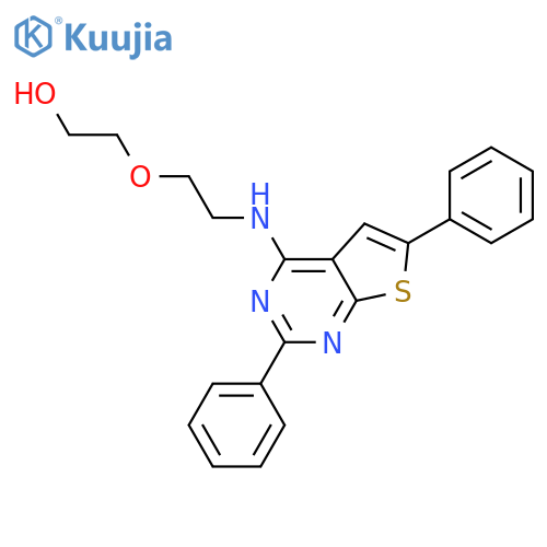 2-2-({2,6-diphenylthieno2,3-dpyrimidin-4-yl}amino)ethoxyethan-1-ol structure