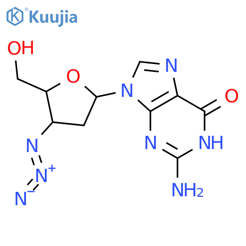 3'-Azido-2',3'-dideoxyguanosine structure