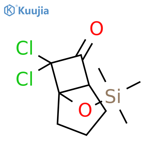 7,7-Dichloro-1-trimethylsilanyloxy-bicyclo[3.2.0]heptan-6-one structure