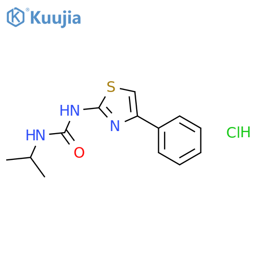 Urea, N-(1-methylethyl)-N'-(4-phenyl-2-thiazolyl)-, hydrochloride structure