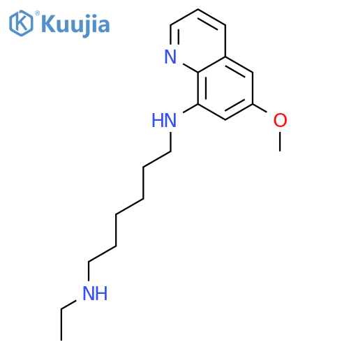 N-ethyl-n'-(6-methoxyquinolin-8-yl)hexane-1,6-diamine;hydroiodide structure