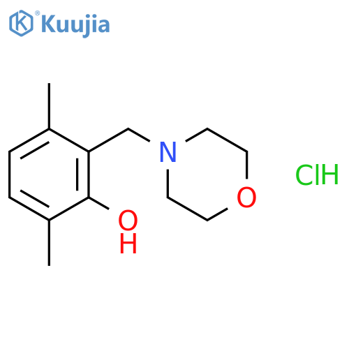 Phenol, 3,6-dimethyl-2-(4-morpholinylmethyl)-, hydrochloride structure