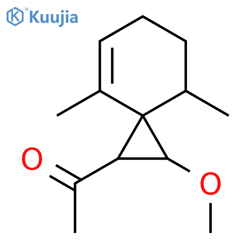 Ethanone, 1-(2-methoxy-4,8-dimethylspiro[2.5]oct-4-en-1-yl)- structure