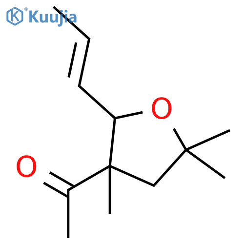 Ethanone, 1-[tetrahydro-3,5,5-trimethyl-2-(1-propenyl)-3-furanyl]- structure