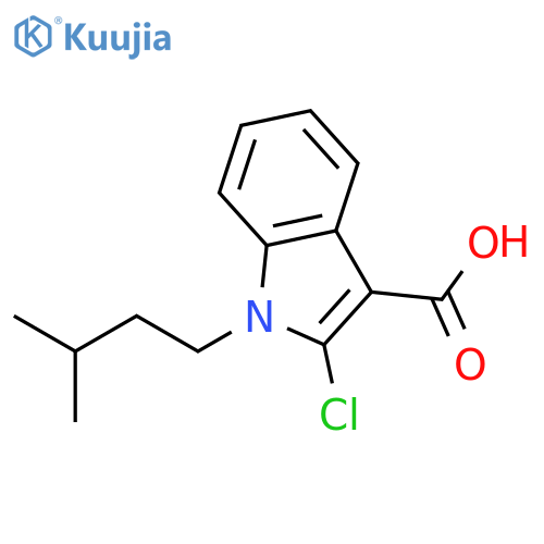 1H-INDOLE-3-CARBOXYLIC ACID, 2-CHLORO-1-(3-METHYLBUTYL)- structure