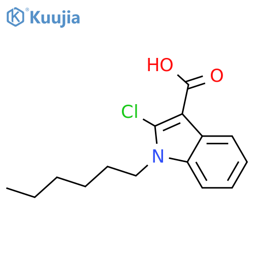 1H-Indole-3-carboxylicacid, 2-chloro-1-hexyl- structure