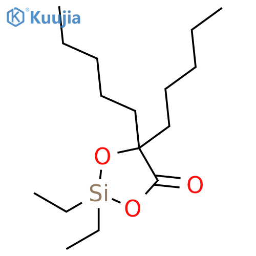 1,3-Dioxa-2-silacyclopentan-4-one, 2,2-diethyl-5,5-dipentyl- structure