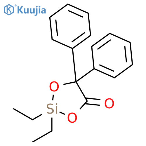 1,3-Dioxa-2-silacyclopentan-4-one, 2,2-diethyl-5,5-diphenyl- structure