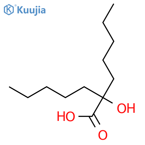 Heptanoic acid, 2-hydroxy-2-pentyl- structure