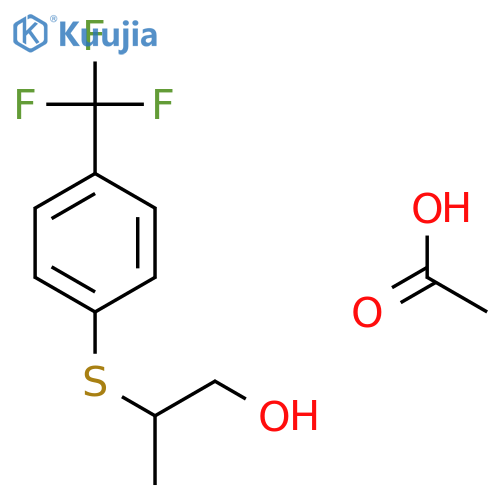 1-PROPANOL, 2-[[4-(TRIFLUOROMETHYL)PHENYL]THIO]-, ACETATE structure