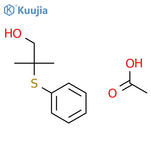 1-Propanol, 2-methyl-2-(phenylthio)-, acetate structure