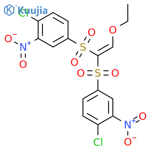 Benzene, 1,1'-[(ethoxyethenylidene)bis(sulfonyl)]bis[4-chloro-3-nitro- structure