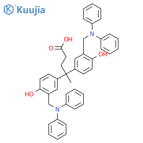 4,4-bis[4-hydroxy-3-[(n-phenylanilino)methyl]phenyl]pentanoic Acid structure