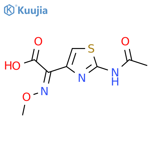 (2Z)-2-(2-acetamido-1,3-thiazol-4-yl)-2-(methoxyimino)acetic acid structure