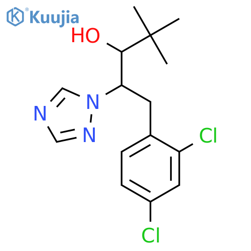 alpha-tert-butyl-beta-[(2,4-dichlorophenyl)methyl]-1H-1,2,4-triazol-1-ethanol structure
