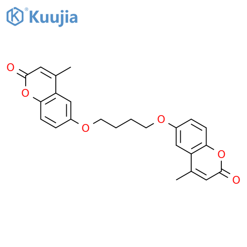 2H-1-BENZOPYRAN-2-ONE, 6,6'-[1,4-BUTANEDIYLBIS(OXY)]BIS[4-METHYL- structure