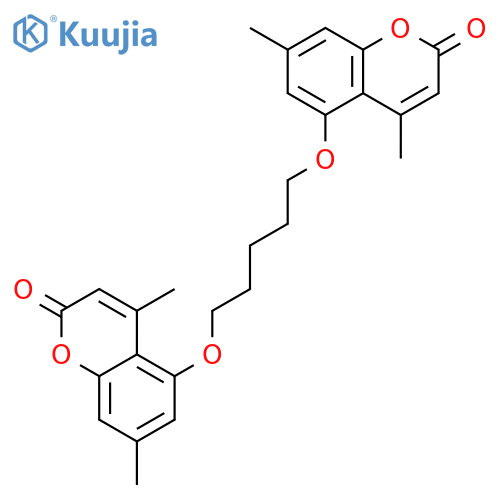 2H-1-BENZOPYRAN-2-ONE, 5,5'-[1,5-PENTANEDIYLBIS(OXY)]BIS[4,7-DIMETHYL- structure