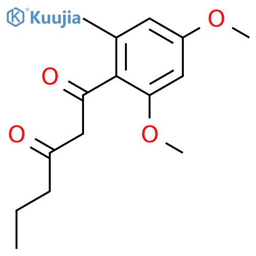 1,3-Hexanedione, 1-(2,4-dimethoxy-6-methylphenyl)- structure