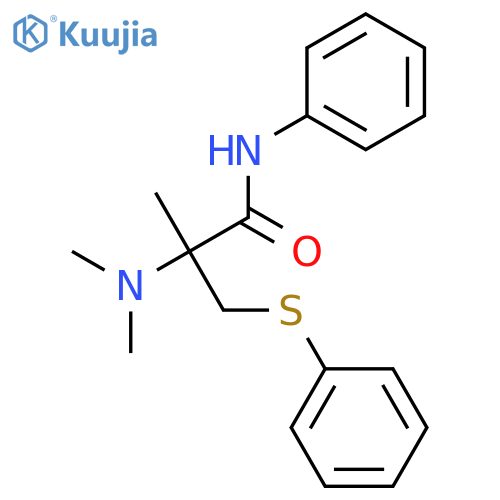 Propanamide, 2-(dimethylamino)-2-methyl-N-phenyl-3-(phenylthio)- structure