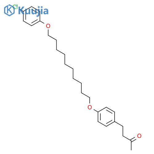 2-BUTANONE, 4-[4-[[10-(4-CHLOROPHENOXY)DECYL]OXY]PHENYL]- structure