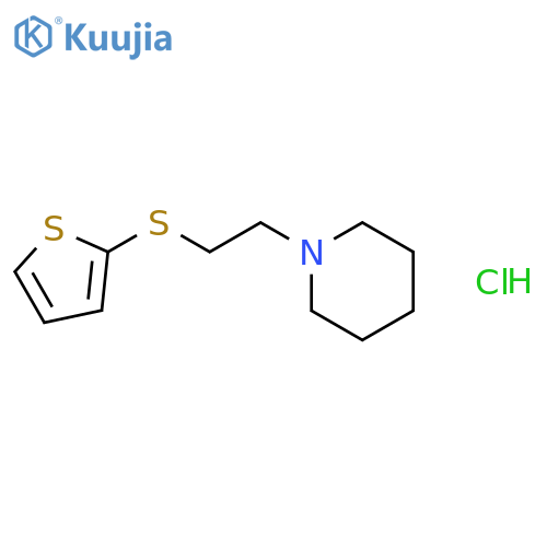 Piperidine, 1-[2-(2-thienylthio)ethyl]-, hydrochloride structure