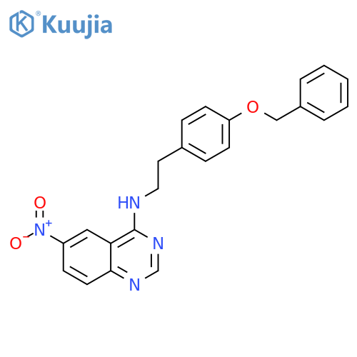 4-Quinazolinamine, 6-nitro-N-[2-[4-(phenylmethoxy)phenyl]ethyl]- structure